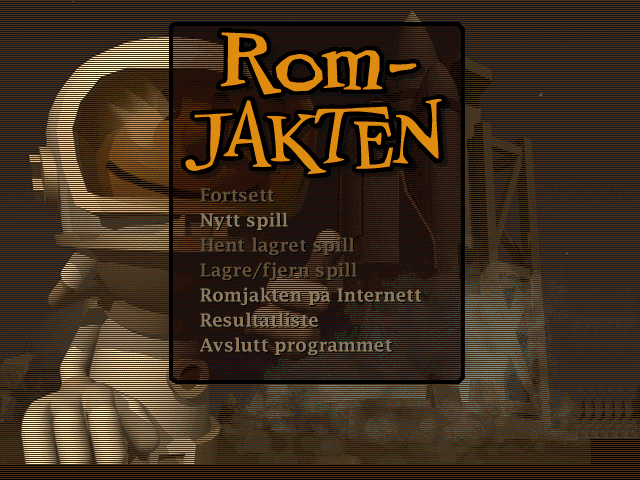 Romjakten title screen